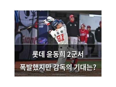 롯데 윤동희 2군서 폭발했지만 감독의 기대는?