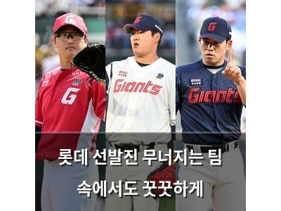 롯데 선발진 무너지는 팀 속에서도 꿋꿋하게