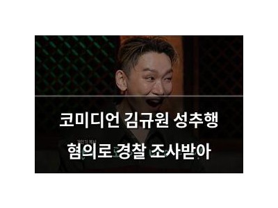 코미디언 김규원 성추행 혐의로 경찰 조사받아
