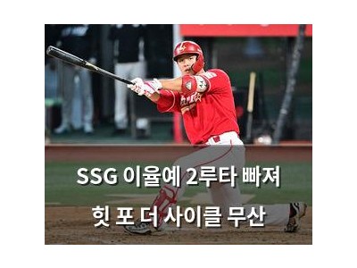 SSG 이율예 2루타 빠져 힛 포 더 사이클 무산