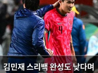 김민재 스리백 완성도 낮다며 한국팀 비판