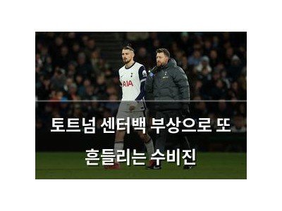 토트넘 센터백 부상으로 또 흔들리는 수비진