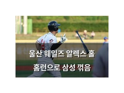 울산 웨일즈 알렉스 홀 홈런으로 삼성 꺾음